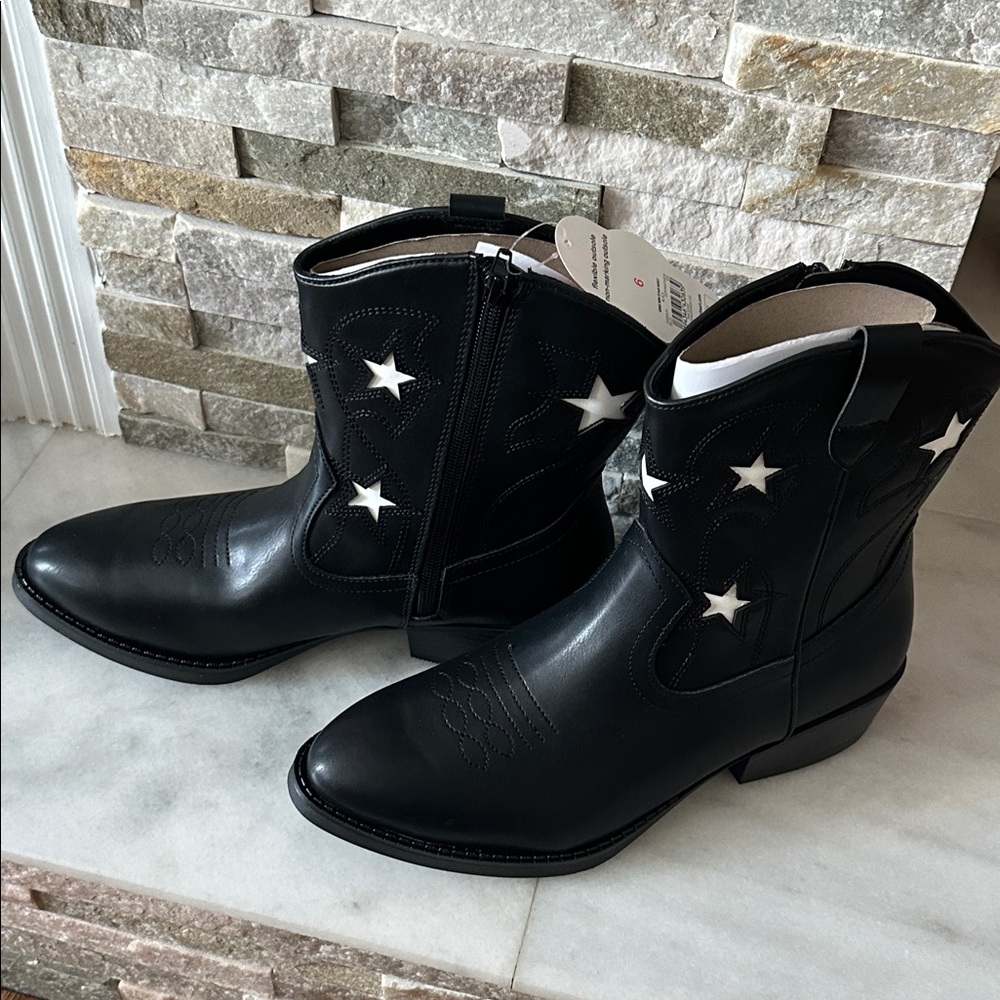 Wonder Nation Big Girls Star Western Cowgirl Boots Size 6 - Picture 3 of 12